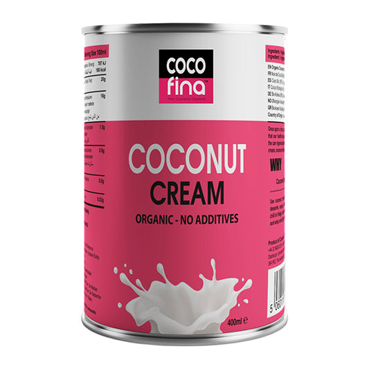 Organic Coconut Cream — No Additives. 400ml x 6