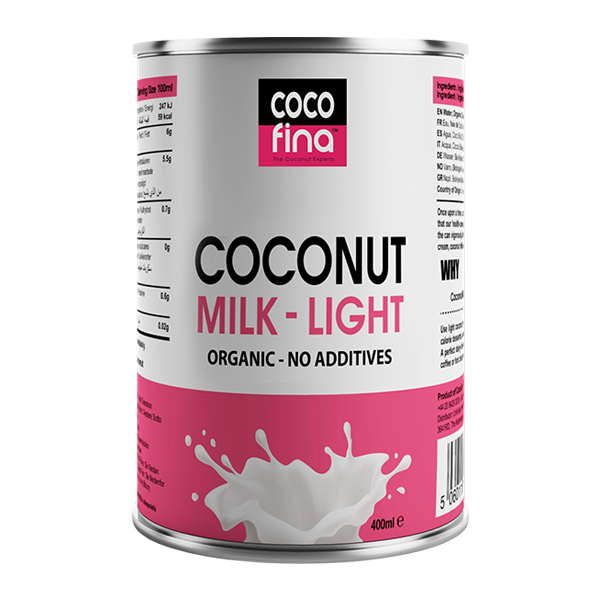 Organic Coconut Milk - Light - 400ml x 6